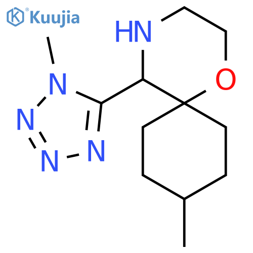 9-methyl-5-(1-methyl-1H-1,2,3,4-tetrazol-5-yl)-1-oxa-4-azaspiro5.5undecane structure