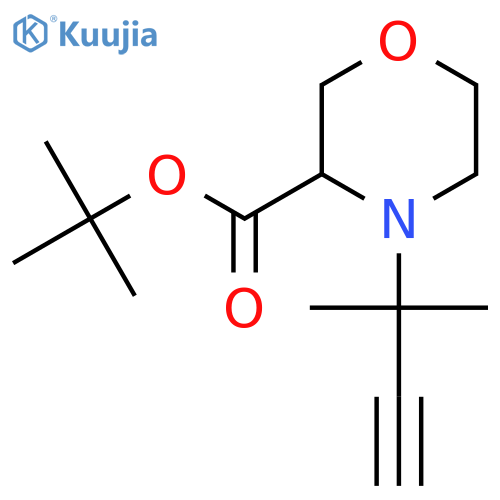 tert-butyl 4-(2-methylbut-3-yn-2-yl)morpholine-3-carboxylate structure