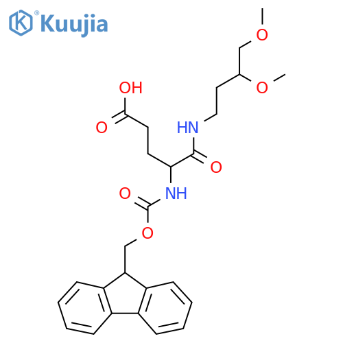 4-(3,4-dimethoxybutyl)carbamoyl-4-({(9H-fluoren-9-yl)methoxycarbonyl}amino)butanoic acid structure