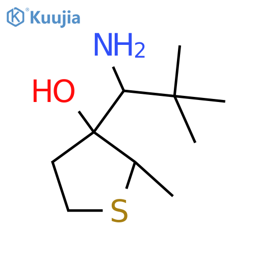 3-(1-amino-2,2-dimethylpropyl)-2-methylthiolan-3-ol structure