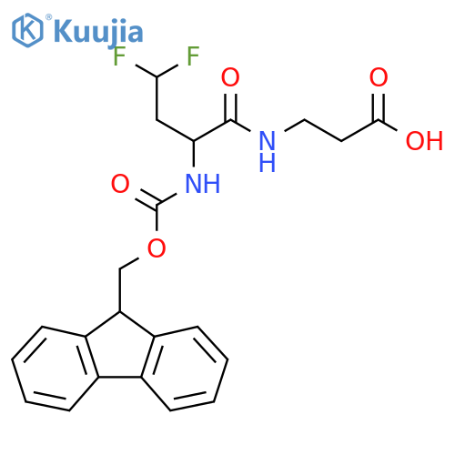 3-2-({(9H-fluoren-9-yl)methoxycarbonyl}amino)-4,4-difluorobutanamidopropanoic acid structure