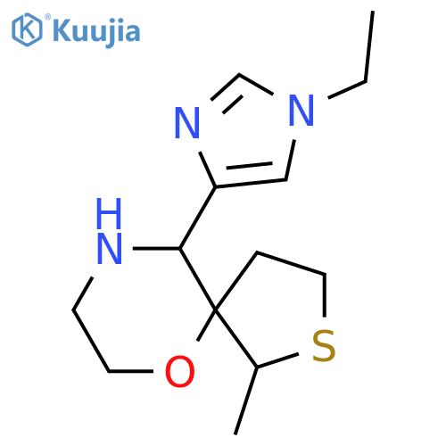 10-(1-ethyl-1H-imidazol-4-yl)-1-methyl-6-oxa-2-thia-9-azaspiro4.5decane structure