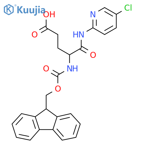 4-(5-chloropyridin-2-yl)carbamoyl-4-({(9H-fluoren-9-yl)methoxycarbonyl}amino)butanoic acid structure