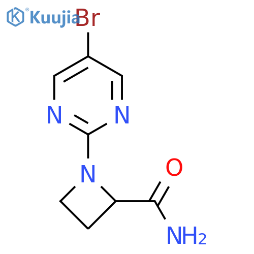 1-(5-bromopyrimidin-2-yl)azetidine-2-carboxamide structure