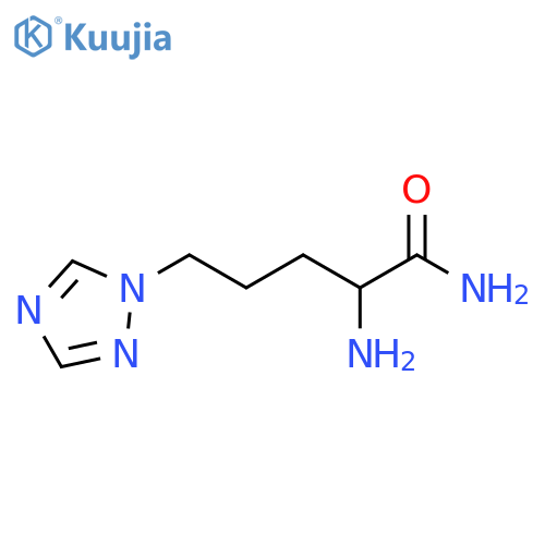 2-amino-5-(1H-1,2,4-triazol-1-yl)pentanamide structure