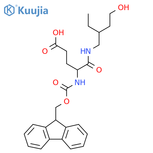 4-(2-ethyl-4-hydroxybutyl)carbamoyl-4-({(9H-fluoren-9-yl)methoxycarbonyl}amino)butanoic acid structure
