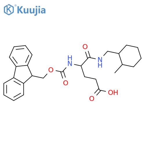 4-({(9H-fluoren-9-yl)methoxycarbonyl}amino)-4-{(2-methylcyclohexyl)methylcarbamoyl}butanoic acid structure