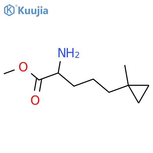 methyl 2-amino-5-(1-methylcyclopropyl)pentanoate structure