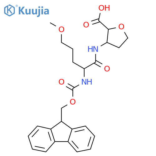 3-2-({(9H-fluoren-9-yl)methoxycarbonyl}amino)-5-methoxypentanamidooxolane-2-carboxylic acid structure
