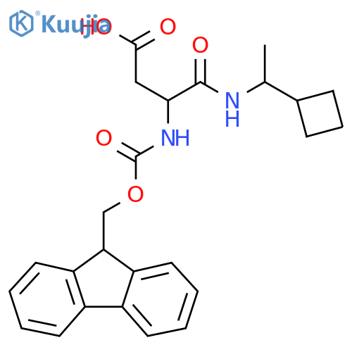 3-(1-cyclobutylethyl)carbamoyl-3-({(9H-fluoren-9-yl)methoxycarbonyl}amino)propanoic acid structure