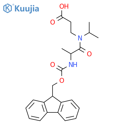 3-2-({(9H-fluoren-9-yl)methoxycarbonyl}amino)-N-(propan-2-yl)propanamidopropanoic acid structure