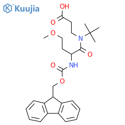 3-N-tert-butyl-2-({(9H-fluoren-9-yl)methoxycarbonyl}amino)-4-methoxybutanamidopropanoic acid structure