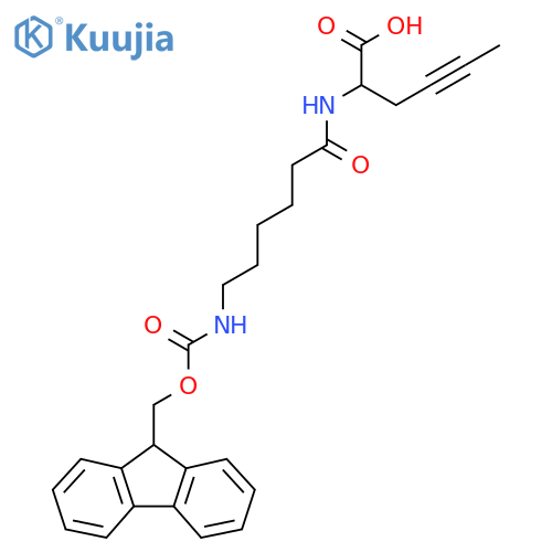 2-6-({(9H-fluoren-9-yl)methoxycarbonyl}amino)hexanamidohex-4-ynoic acid structure