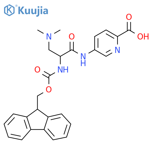 5-3-(dimethylamino)-2-({(9H-fluoren-9-yl)methoxycarbonyl}amino)propanamidopyridine-2-carboxylic acid structure