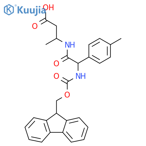 3-2-({(9H-fluoren-9-yl)methoxycarbonyl}amino)-2-(4-methylphenyl)acetamidobutanoic acid structure