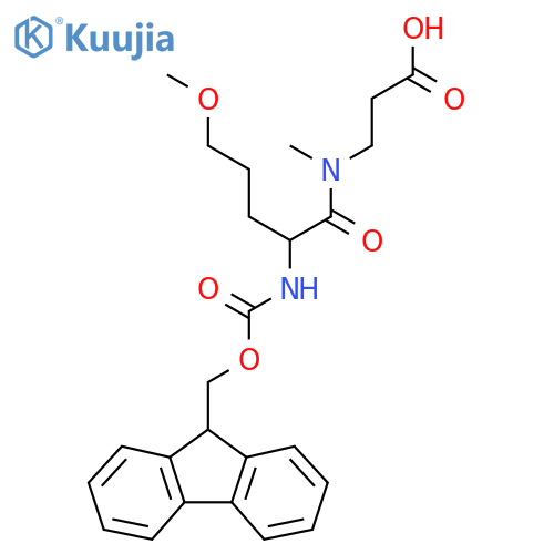 3-2-({(9H-fluoren-9-yl)methoxycarbonyl}amino)-5-methoxy-N-methylpentanamidopropanoic acid structure
