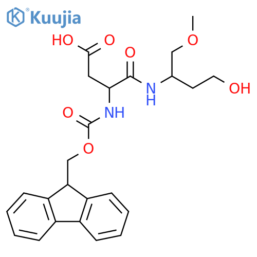 3-({(9H-fluoren-9-yl)methoxycarbonyl}amino)-3-(4-hydroxy-1-methoxybutan-2-yl)carbamoylpropanoic acid structure