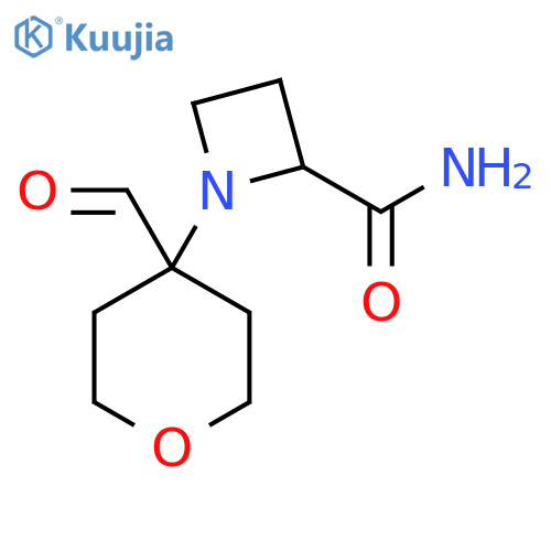 1-(4-formyloxan-4-yl)azetidine-2-carboxamide structure