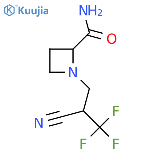 1-2-cyano-2-(trifluoromethyl)ethylazetidine-2-carboxamide structure