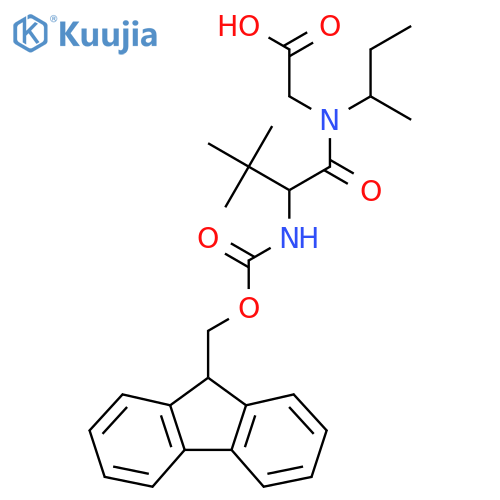 2-N-(butan-2-yl)-2-({(9H-fluoren-9-yl)methoxycarbonyl}amino)-3,3-dimethylbutanamidoacetic acid structure