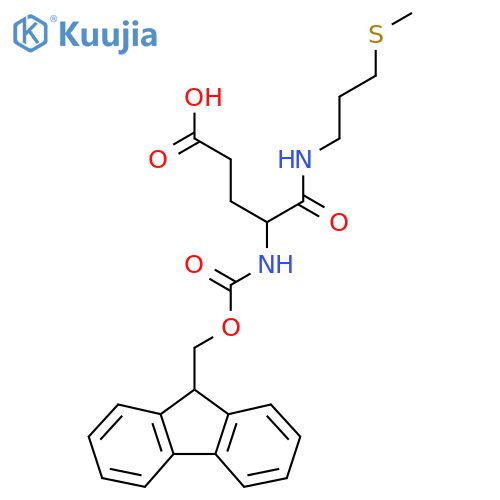 4-({(9H-fluoren-9-yl)methoxycarbonyl}amino)-4-{3-(methylsulfanyl)propylcarbamoyl}butanoic acid structure