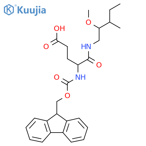 4-({(9H-fluoren-9-yl)methoxycarbonyl}amino)-4-(2-methoxy-3-methylpentyl)carbamoylbutanoic acid structure