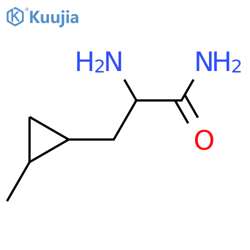 2-amino-3-(2-methylcyclopropyl)propanamide structure