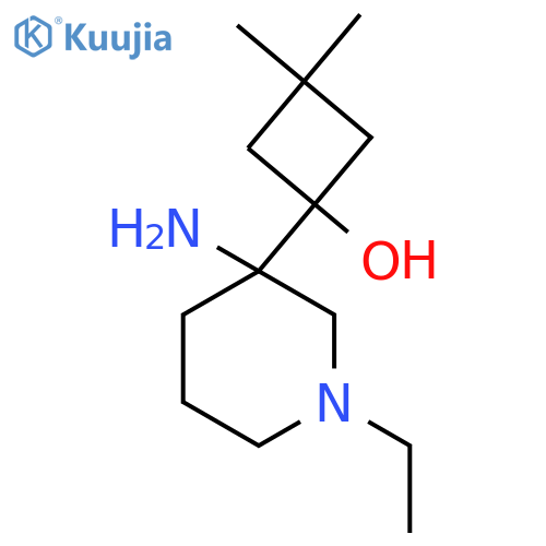 1-(3-amino-1-ethylpiperidin-3-yl)-3,3-dimethylcyclobutan-1-ol structure