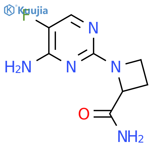 1-(4-amino-5-fluoropyrimidin-2-yl)azetidine-2-carboxamide structure