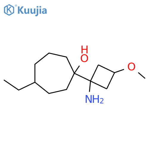 1-(1-amino-3-methoxycyclobutyl)-4-ethylcycloheptan-1-ol structure