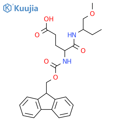 4-({(9H-fluoren-9-yl)methoxycarbonyl}amino)-4-(1-methoxybutan-2-yl)carbamoylbutanoic acid structure