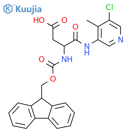 3-(5-chloro-4-methylpyridin-3-yl)carbamoyl-3-({(9H-fluoren-9-yl)methoxycarbonyl}amino)propanoic acid structure