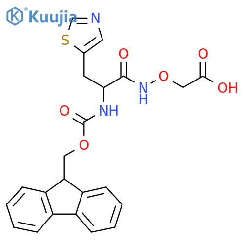 2-{2-({(9H-fluoren-9-yl)methoxycarbonyl}amino)-3-(1,3-thiazol-5-yl)propanamidooxy}acetic acid structure