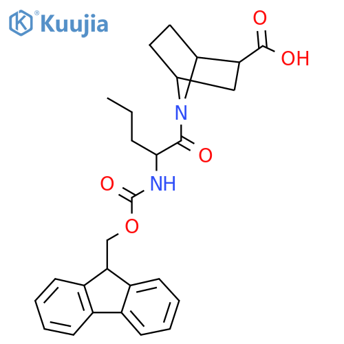 7-2-({(9H-fluoren-9-yl)methoxycarbonyl}amino)pentanoyl-7-azabicyclo2.2.1heptane-2-carboxylic acid structure