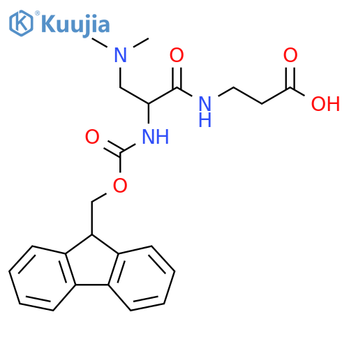 3-3-(dimethylamino)-2-({(9H-fluoren-9-yl)methoxycarbonyl}amino)propanamidopropanoic acid structure
