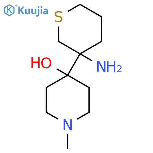 4-(3-Aminothian-3-yl)-1-methylpiperidin-4-ol structure
