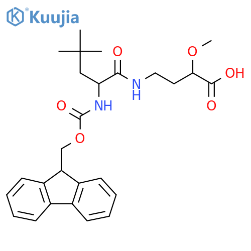 4-2-({(9H-fluoren-9-yl)methoxycarbonyl}amino)-4,4-dimethylpentanamido-2-methoxybutanoic acid structure