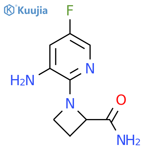 1-(3-amino-5-fluoropyridin-2-yl)azetidine-2-carboxamide structure