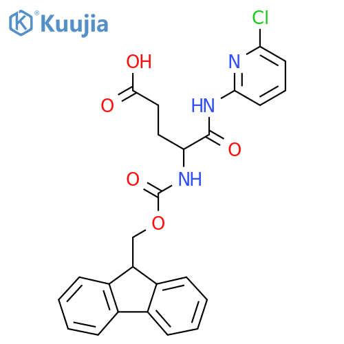 4-(6-chloropyridin-2-yl)carbamoyl-4-({(9H-fluoren-9-yl)methoxycarbonyl}amino)butanoic acid structure