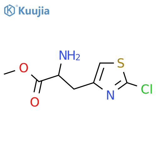 methyl 2-amino-3-(2-chloro-1,3-thiazol-4-yl)propanoate structure
