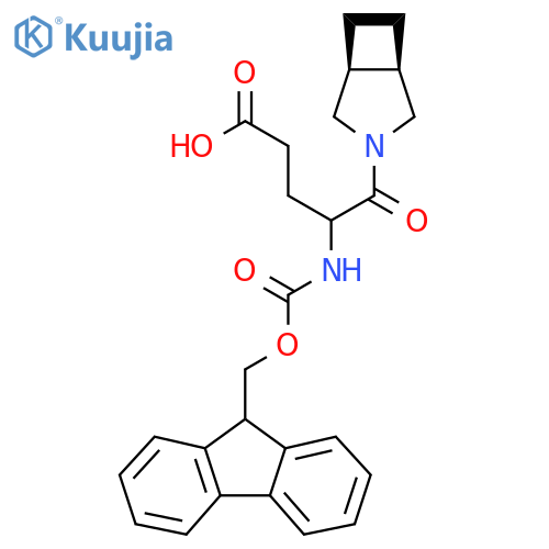 5-{3-azabicyclo3.2.0heptan-3-yl}-4-({(9H-fluoren-9-yl)methoxycarbonyl}amino)-5-oxopentanoic acid structure