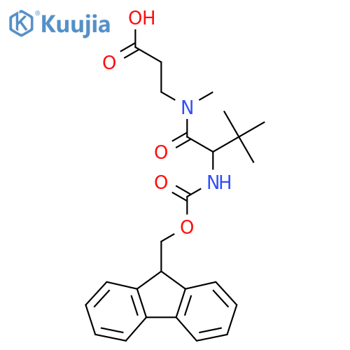 3-2-({(9H-fluoren-9-yl)methoxycarbonyl}amino)-N,3,3-trimethylbutanamidopropanoic acid structure