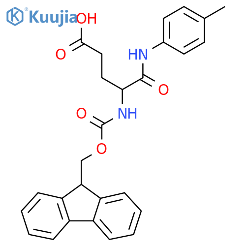 4-({(9H-fluoren-9-yl)methoxycarbonyl}amino)-4-(4-methylphenyl)carbamoylbutanoic acid structure