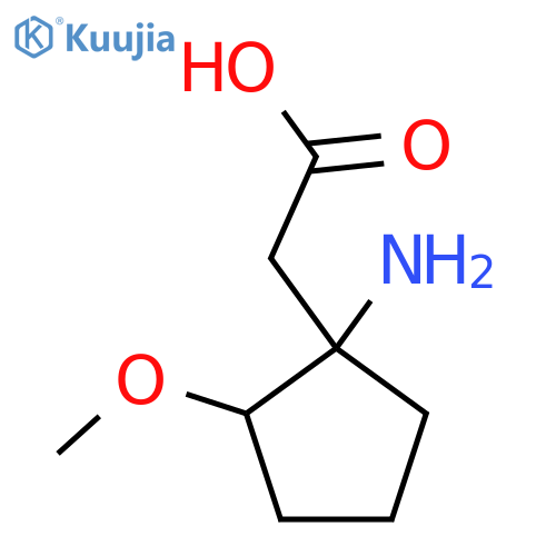 2-(1-amino-2-methoxycyclopentyl)acetic acid structure