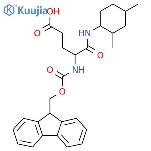 4-(2,4-dimethylcyclohexyl)carbamoyl-4-({(9H-fluoren-9-yl)methoxycarbonyl}amino)butanoic acid structure