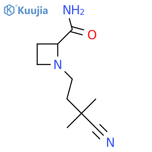 1-(3-cyano-3,3-dimethylpropyl)azetidine-2-carboxamide structure