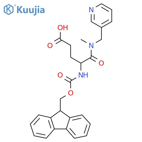 4-({(9H-fluoren-9-yl)methoxycarbonyl}amino)-4-{methyl(pyridin-3-yl)methylcarbamoyl}butanoic acid structure