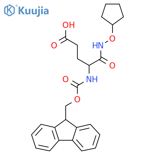 4-(cyclopentyloxy)carbamoyl-4-({(9H-fluoren-9-yl)methoxycarbonyl}amino)butanoic acid structure