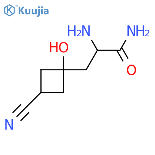 2-amino-3-(3-cyano-1-hydroxycyclobutyl)propanamide structure
