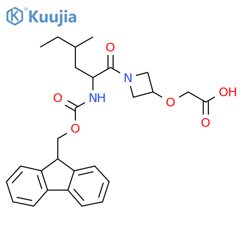 2-({1-2-({(9H-fluoren-9-yl)methoxycarbonyl}amino)-4-methylhexanoylazetidin-3-yl}oxy)acetic acid structure